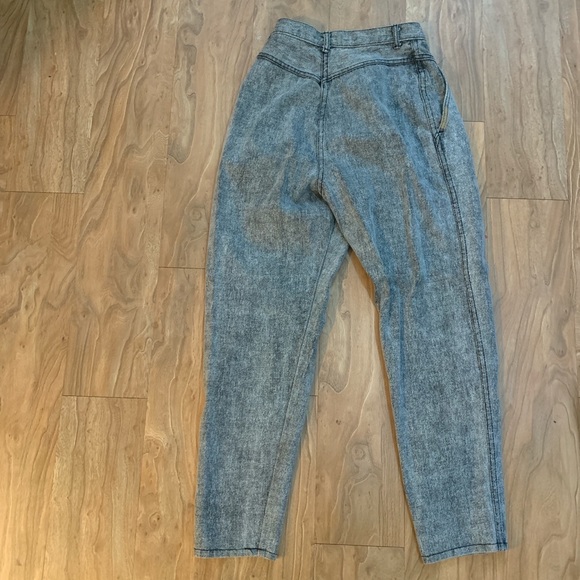 VINTAGE Gitano High Waisted Grey 80s Acid Wash Mom Jeans Size 10 - Picture 3 of 4